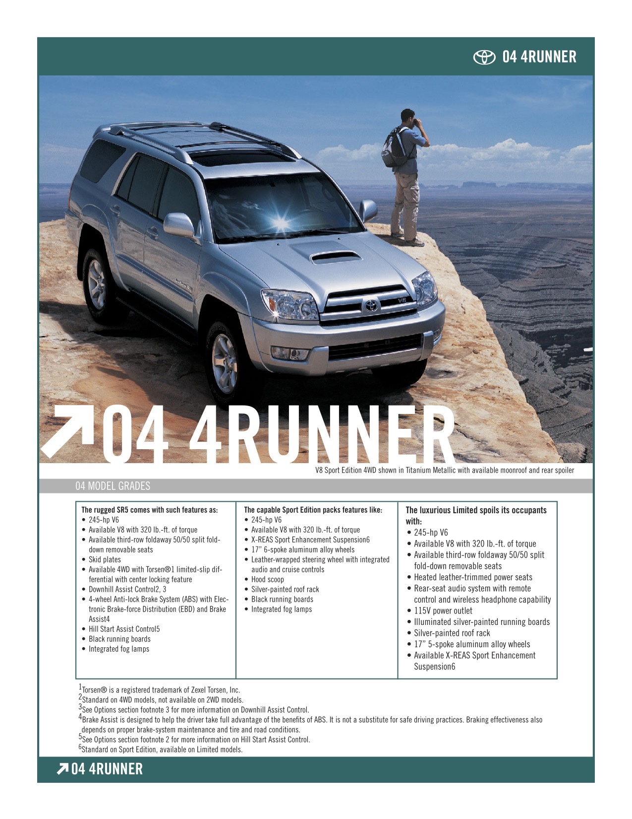 2004 Toyota 4Runner Brochure Page 1